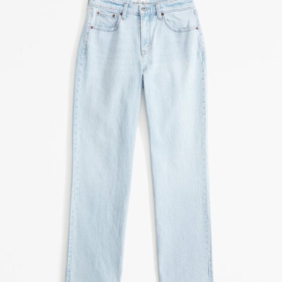 Abercrombie & Fitch Curve Love Mid Rise 90s Straight Jean - 29L Light (NWT!) - Picture 7 of 9